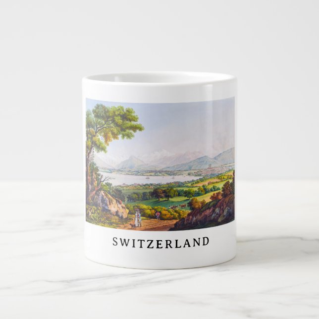 Geneva, Switzerland Large Coffee Mug (Front)