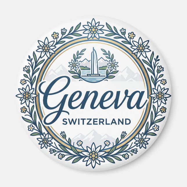 Geneva Switzerland Magnet (Front)