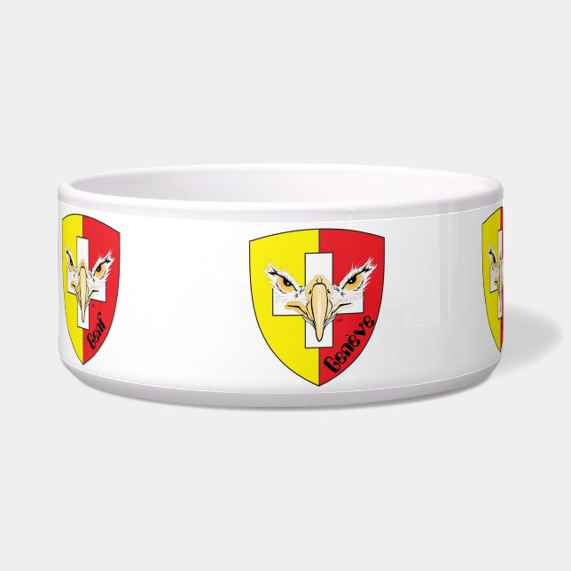 Geneva Switzerland Pet Bowl (Left)