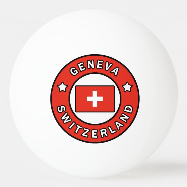 Geneva Switzerland Ping Pong Ball (Front)