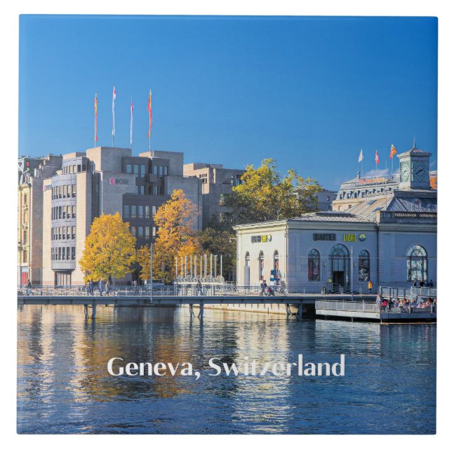 Geneva Switzerland Tile (Front)