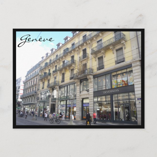 genève building postcard (Front)