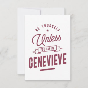 Genevieve Personalised Name Birthday Gift RSVP Card
