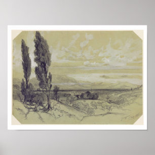 Genezzano, 17 May 1838 (graphite on paper) Poster