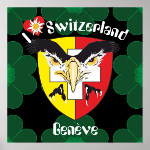 Genf / Genève Schweiz Suisse Svizzera Poster