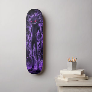 Gengar Ghost 3D - Dark Purple Ultra Narrow Skateboard