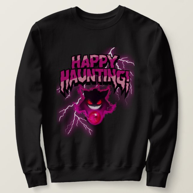 Gengar Shadow Pokémon "Happy Hunting" T-Shirt,Hood Sweatshirt (Design Front)