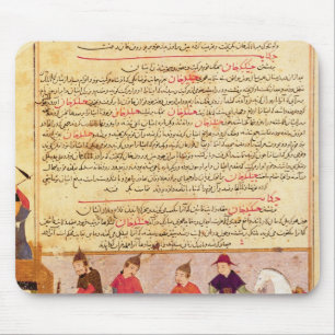 Genghis Khan and his sons by Rashid al-Din Mouse Pad