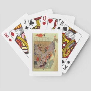 Genghis Khan (c.1162-1227) fighting the Chinese in Playing Cards