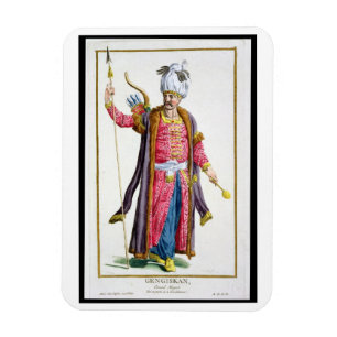 Genghis Khan (c.1162-1227) from 'Receuil des Estam Magnet