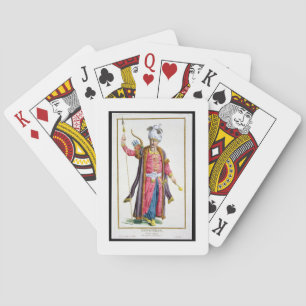 Genghis Khan (c.1162-1227) from 'Receuil des Estam Playing Cards