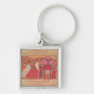 Genghis Khan outside his tent Key Ring