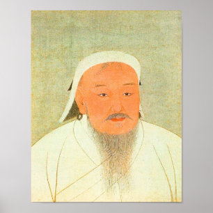 Genghis Khan Portrait Poster