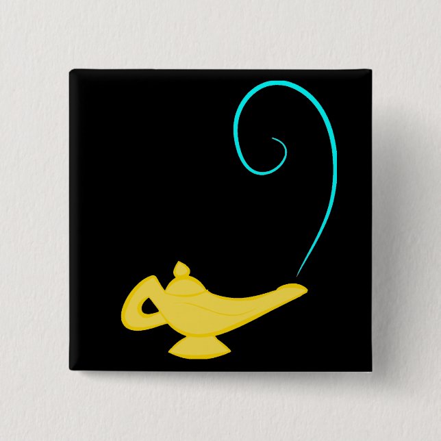 Genie Bottle 15 Cm Square Badge (Front)