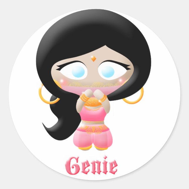 Genie Classic Round Sticker (Front)