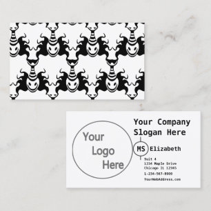 Genie Ghost Coming Out of Lamp Seamless Pattern Business Card