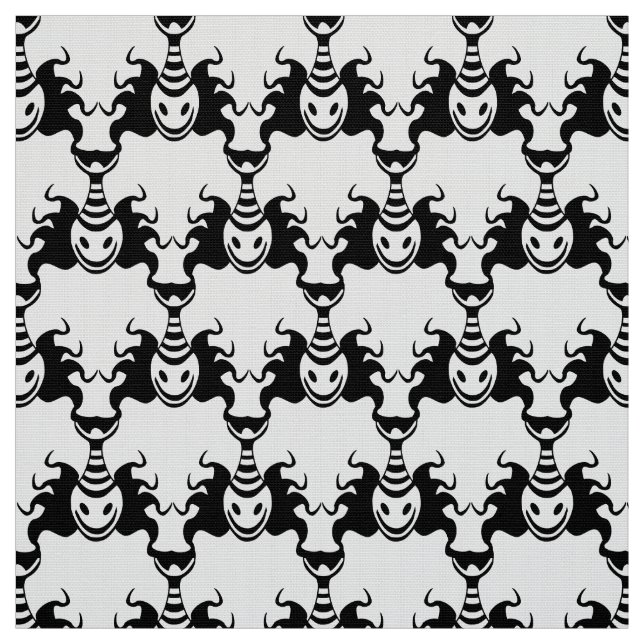 Genie Ghost Coming Out of Lamp Seamless Pattern Fabric (Swatch)