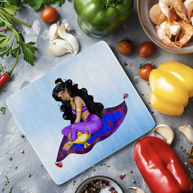 Genie Magic Carpet Lamp Blue Sky Cutting Board (Creator Uploaded)