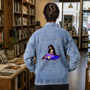 Genie Magic Carpet Lamp Blue Sky Denim Jacket