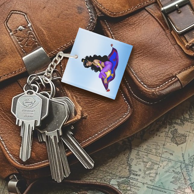 Genie Magic Carpet Lamp Blue Sky Key Ring (Creator Uploaded)