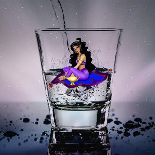 Genie Magic Carpet Lamp Blue Sky Shot Glass