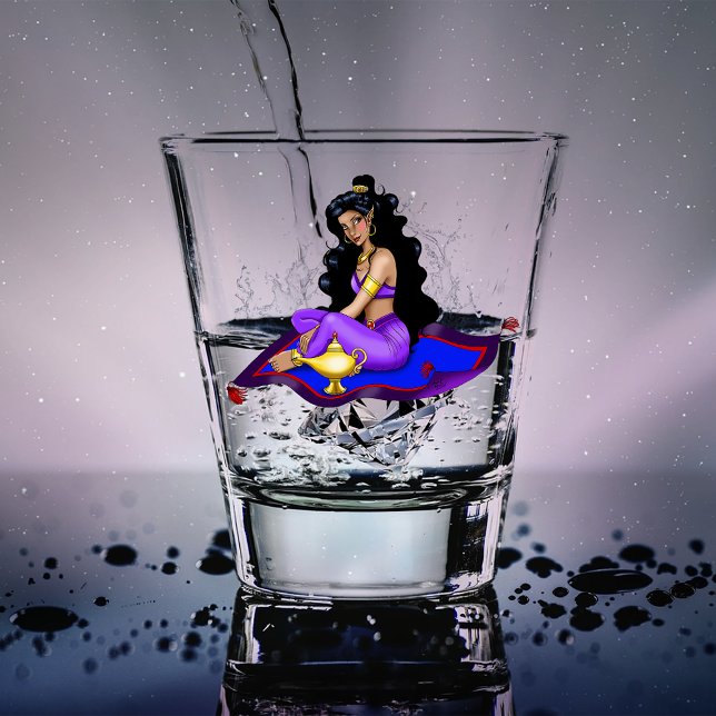 Genie Magic Carpet Lamp Blue Sky Shot Glass (Creator Uploaded)