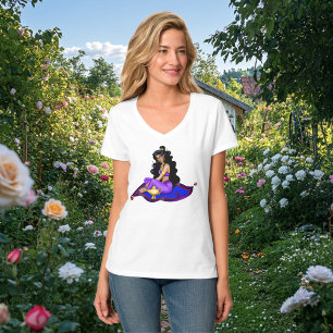 Genie Magic Carpet Lamp Blue Sky T-Shirt