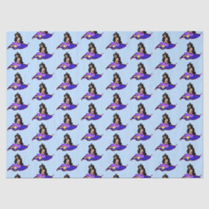 Genie Magic Carpet Lamp Blue Sky Tissue Paper