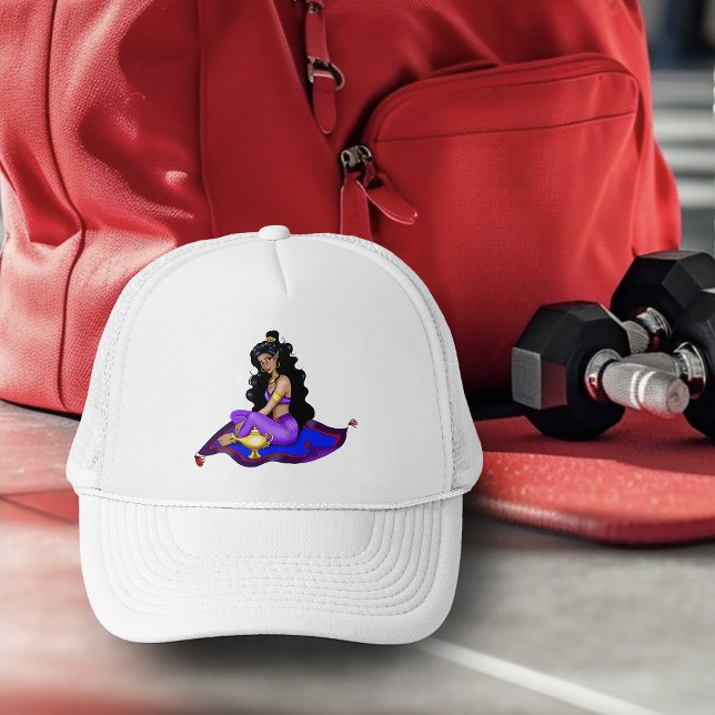 Genie Magic Carpet Lamp Blue Sky Trucker Hat (Creator Uploaded)
