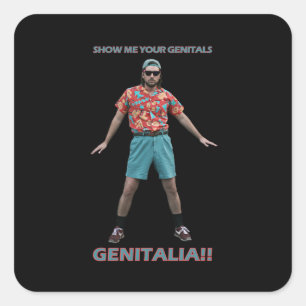 Genitals Dance Square Sticker