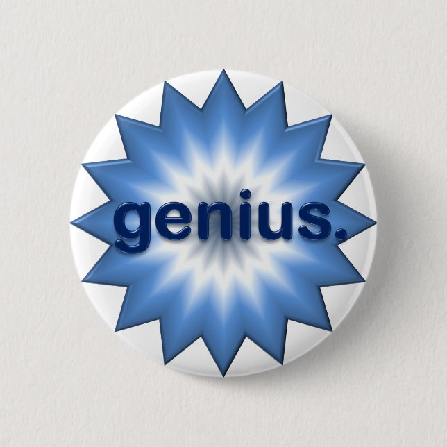 Genius 6 Cm Round Badge (Front)