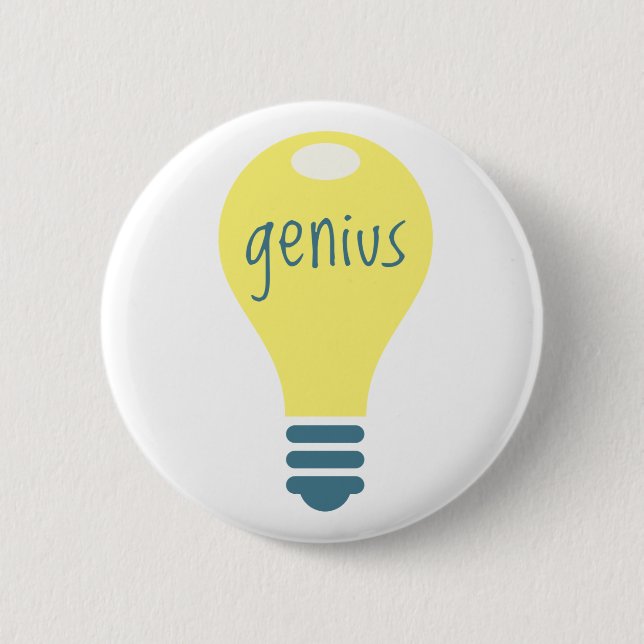 Genius 6 Cm Round Badge (Front)
