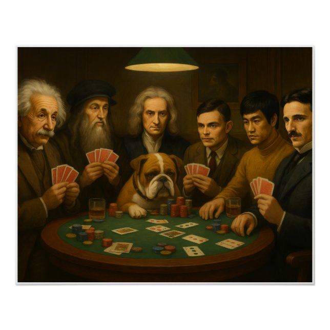 “Genius at the Card Table” Poster (Front)