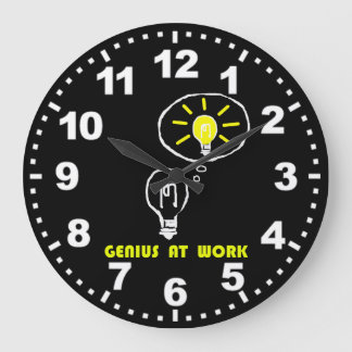 Genius at work large clock