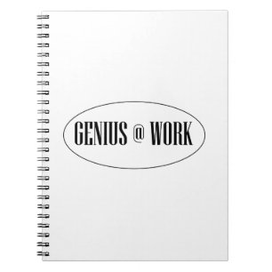 Genius At Work Logo Spiral Notebook