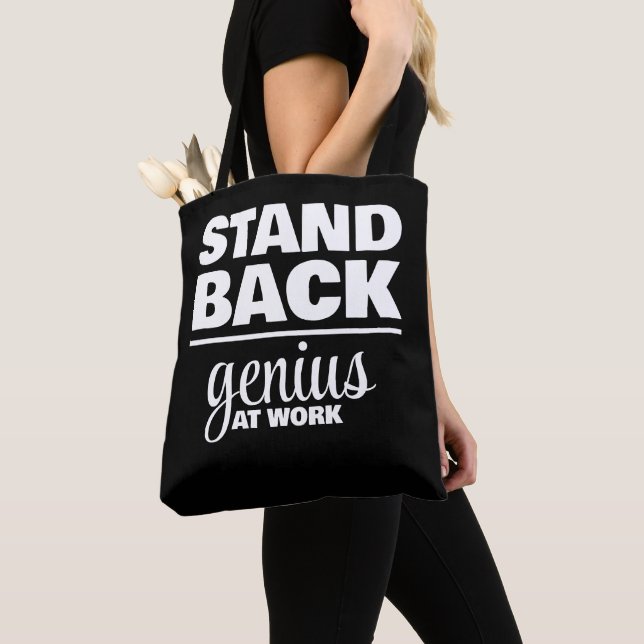 Genius at Work Tote Bag (Close Up)