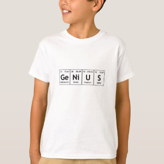 GeNiUS Chemistry Periodic Table Words Elements T-Shirt