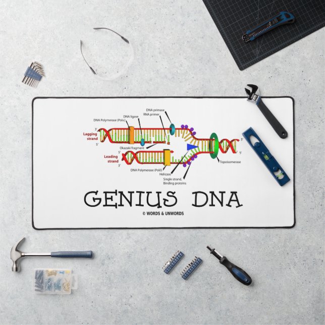 Genius DNA Molecular Biology Humour Desk Mat (Workstation)