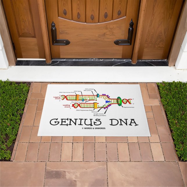 Genius DNA Molecular Biology Humour Doormat (Outdoor)