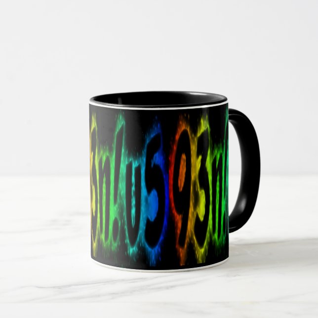 Genius Funny Rainbow Colours Typography Mug (Front Right)