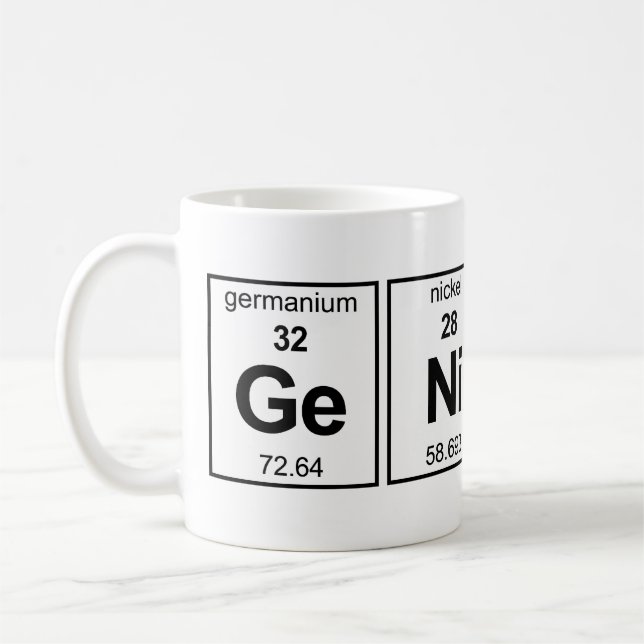 GeNiUS Periodic Table Coffee Mug (Left)