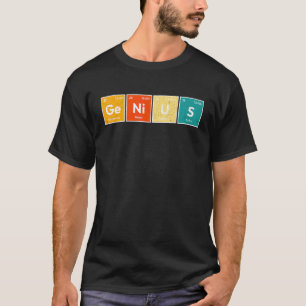 Genius Periodic Table Element Vintage Retro Nerd T-Shirt