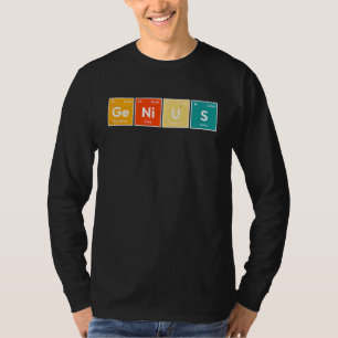Genius Periodic Table Element Vintage Retro Nerd T-Shirt