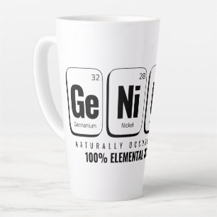 GENiUS Periodic Table - Funny Science Design Latte Mug