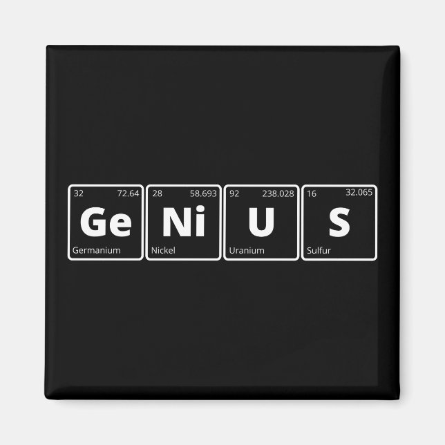 Genius - Periodic Table Magnet (Front)