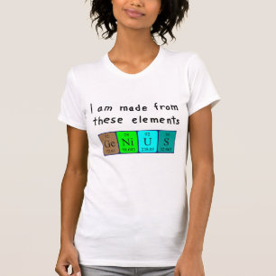 Genius periodic table name shirt