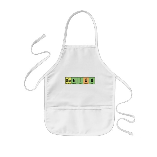 Genius - Periodic Table of Elements Products Kids Apron (Front)