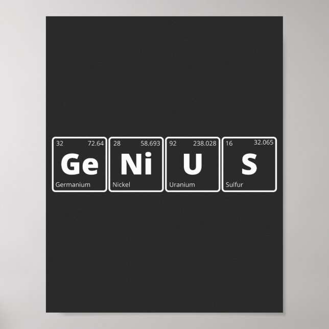 Genius - Periodic Table Poster (Front)