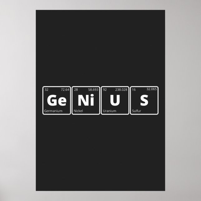 Genius - Periodic Table Poster (Front)