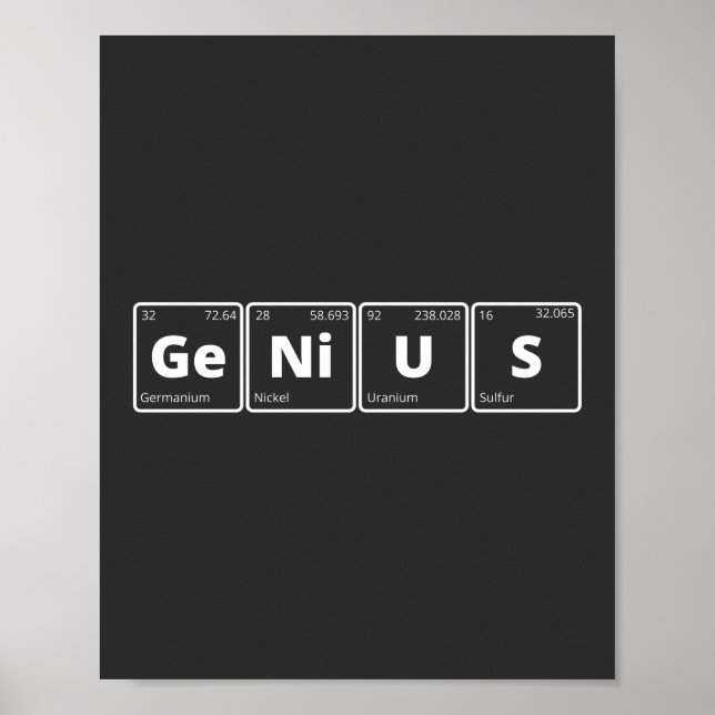 Genius - Periodic Table Poster (Front)